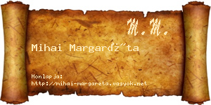 Mihai Margaréta névjegykártya